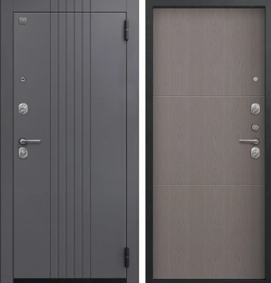 Дверь A-12 кашемир графит - софт ясень грей