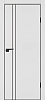 Межкомнатная дверь P-20  черный молдинг PET,  кромка ABS черная c 4-х ст. Белый матовый