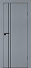 Межкомнатная дверь P-20  черный молдинг PET,  кромка ABS черная c 4-х ст. Серый матовый